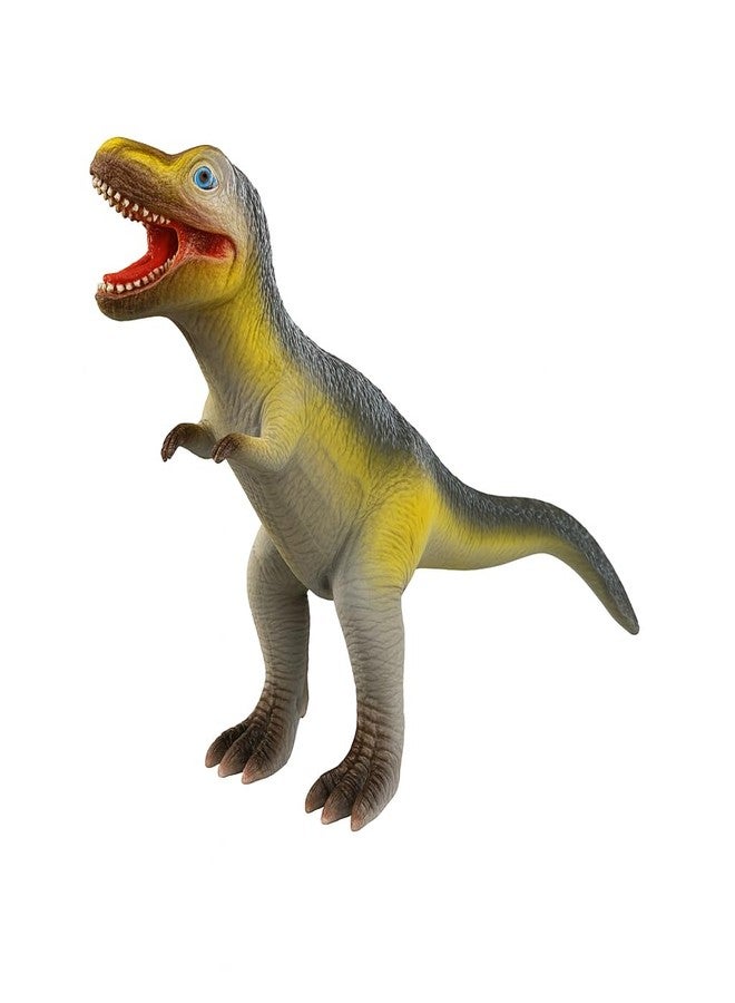DTR Creation Tyrannosaurus Rex Dinosaur Toy ? 37 cm Realistic Dino Figure, Grey with Yellow Belly, Soft Rubber Prehistoric Animal Model for Kids - Image 1